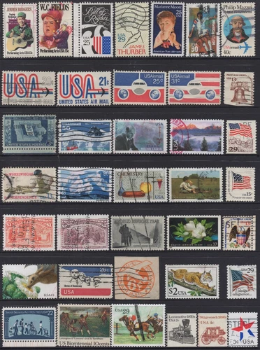 USA No.9 CLEARANCE!!!  ALL HAVE TO GO, COLLECTION OF (38) STAMPS USED.