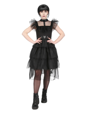 black formal dress halloween costume Shop Wednesday Dress, Rave'n Dance Dress, Black Prom Dress, Alternative Wedding Dress, Halloween Costume, Whimsigoth Tulle Dress, Evening -
