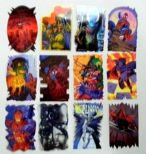 1999 MARVEL A&A Global Industries Inc. Vending Machine Die-Cut Sticker Set (12)