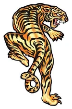 Climbing Tiger Temporary Tattoo - pack of 2 medium sized tattoos Made in the USA