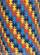 5 Yards 3/8" Awareness Autism Puzzle Pieces Speaks Grosgrain Ribbon