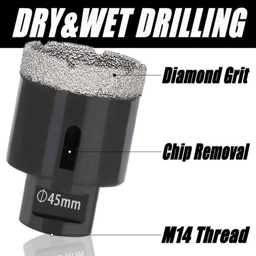 12PCS M14 Drill Bit Set Diamond Dry Hole Saw Kit 6-68mm For Tile Marble Granite - Picture 6 of 16