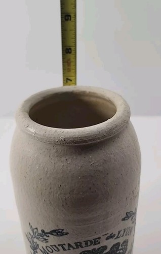 Late 1881s MOUTARDE de LYON 7" crock jar Paris - Picture 11 of 13