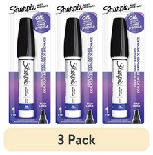 (3 pack) Sharpie Oil-Based Poster Paint Marker, Bold Point, Black, 1 Count
