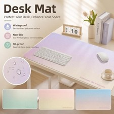 Solid Color Desk Mat Non-Slip Waterproof Desk Blotter Pad Desk Pad Office NEW