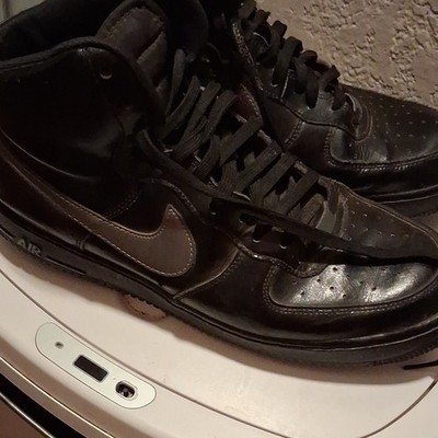 Nike Air Force 1 Low Top Men's Sneakers Black Solid Lace Up Athletic Shoe