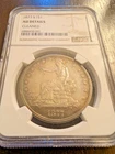 U.S. 1877-S TRADE DOLLAR NGC UNC DETAILS CLEANED