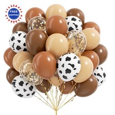 Latex Cowboy Balloons for Farm Western Baby Shower Birthday Party Brown Nude