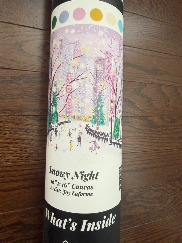 NIP THE PAINT ANYWHERE SNOWY NIGHT Paint by Numbers Kit Complete Kit 16"x16"