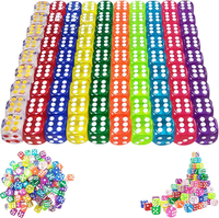 100 StüCk Bunt Wrfel,SpielwüRfel 12Mm Acryl WüRfel 6 Seitige Bunt Farben WüRfel