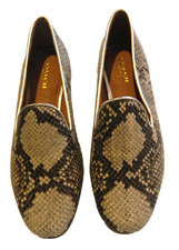 NEW Coach NY Utopia Women's Snakeskin Tan Beige Slip On Shoes Flats Loafers 6 B
