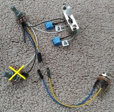 Solderless EZ-INSTALL Wiring for 2 Passive Pickups 1V NoT 3-Way guitar WHITE NEW