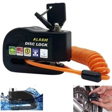 Motorcycle Bicycle Disc Brake Lock Alarm Anti-Theft Security Padlock - NEW