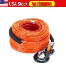Heavy Duty Synthetic Winch Rope Cable Kit 1/2"x 100ft 32000lbs for Truck SUV UTV