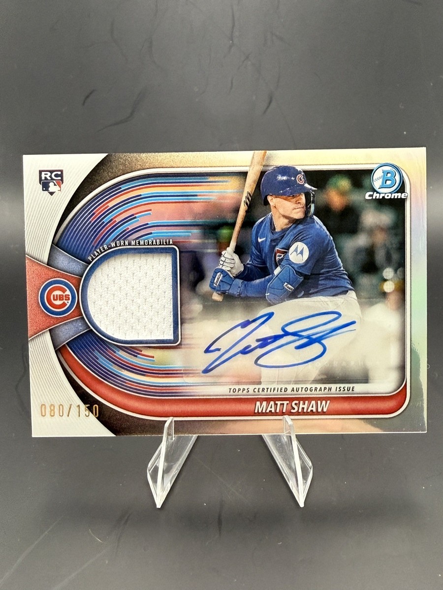 2025 Bowman Chrome - Chrome Autograph Relics Matt Shaw #BCAR-MS 2025 bowman chrome matt shaw patch auto