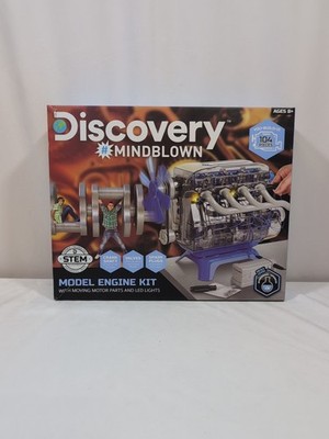 Discovery Mindblown Model Engine Kit with Moving Motor Parts and Led Lights 