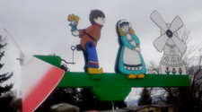 NEW Handcrafted DUTCH BOY & GIRL Whirligig Wind Spinner Patio Deck Yard Décor