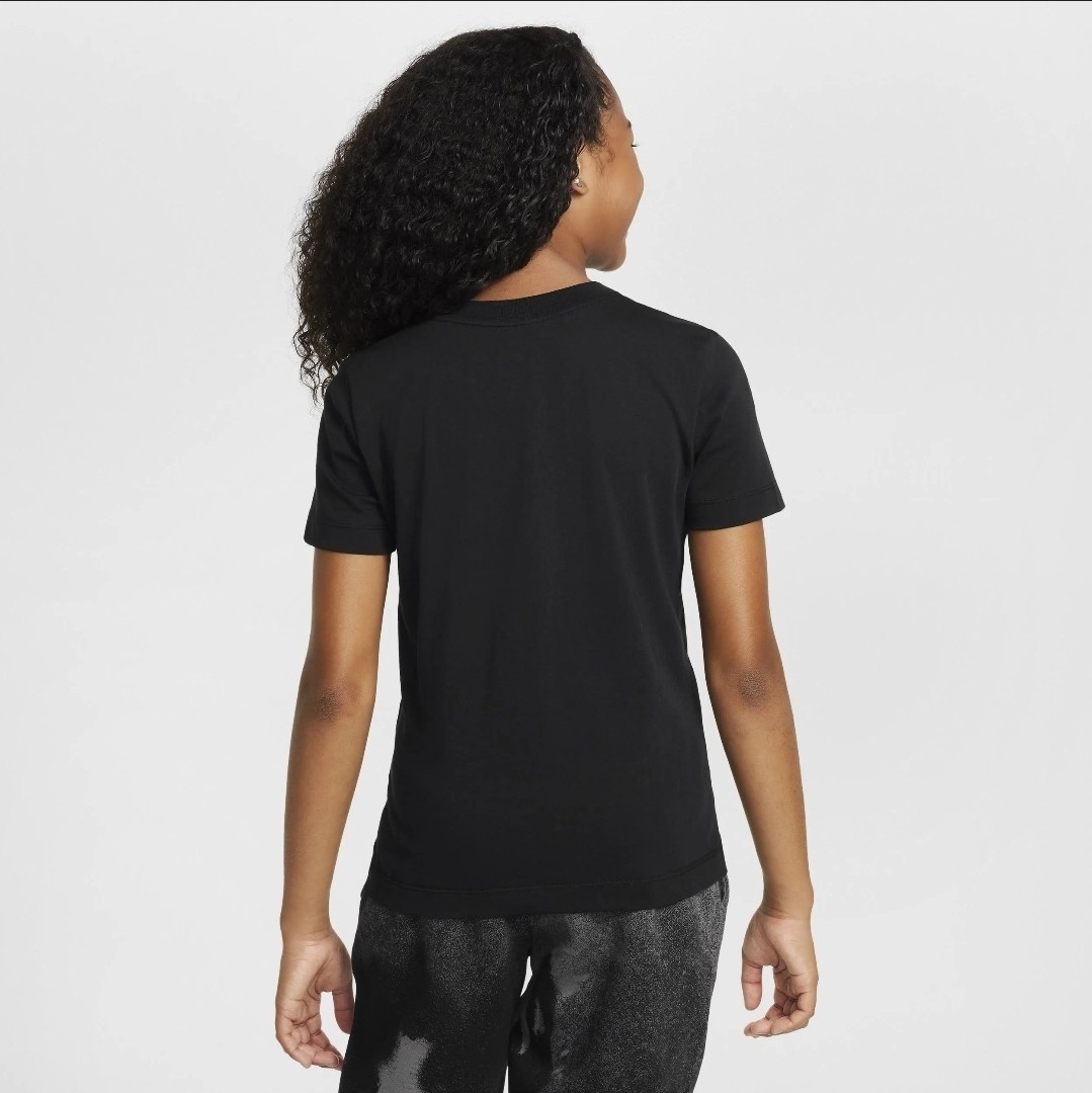 NEW Kids Small Unisex NIKE AIR  Leopard Photo T-Shirt Tee Black S 8-9 image 3