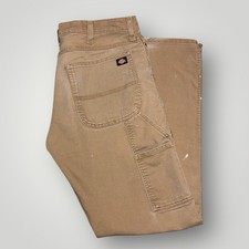 Dickies FLEX Carpenter Cargo Work Pants Brown W34 L32Relaxed Fit Workwear.