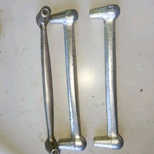 3 Mid Century Chrome Silver Tone Atomic Drawer Pull Handle