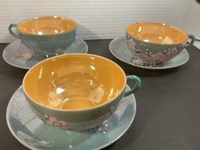 Hand Painted Japanese Stoneware Tea Set 6 Piece Cherry Blossom Made in Japan
