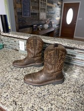 Wolverine Men Rancher Square-Toe Wellington W10704 Work Boots Leather sz 9m