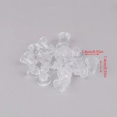 10 Supports à Clous en Plastique à Givré pour Présentoirs Public - Photo 1/4