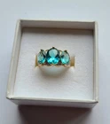 Ross Simons 14k Gold Over Sterling Silver & Tourmaline Ring Size 6.75-7 / 4.5g