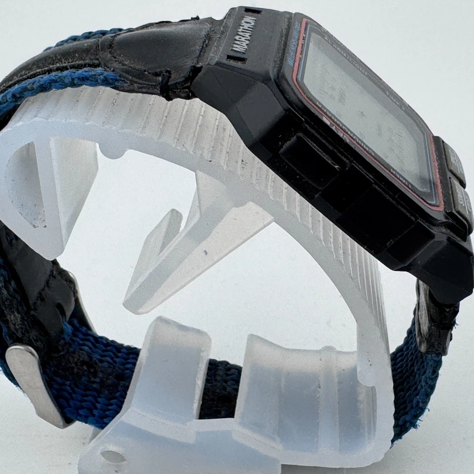 De Colección Timex Marathon Digital LCD Reloj Analógico Hombres Negro Alarma Cronógrafo Batería Nueva Foto 3 de 4