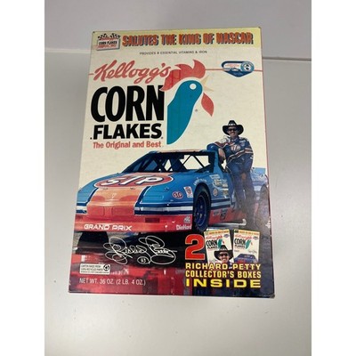 Kelloggs Corn Flakes Richard Petty Collector Box Salute King of Nascar 36 Oz