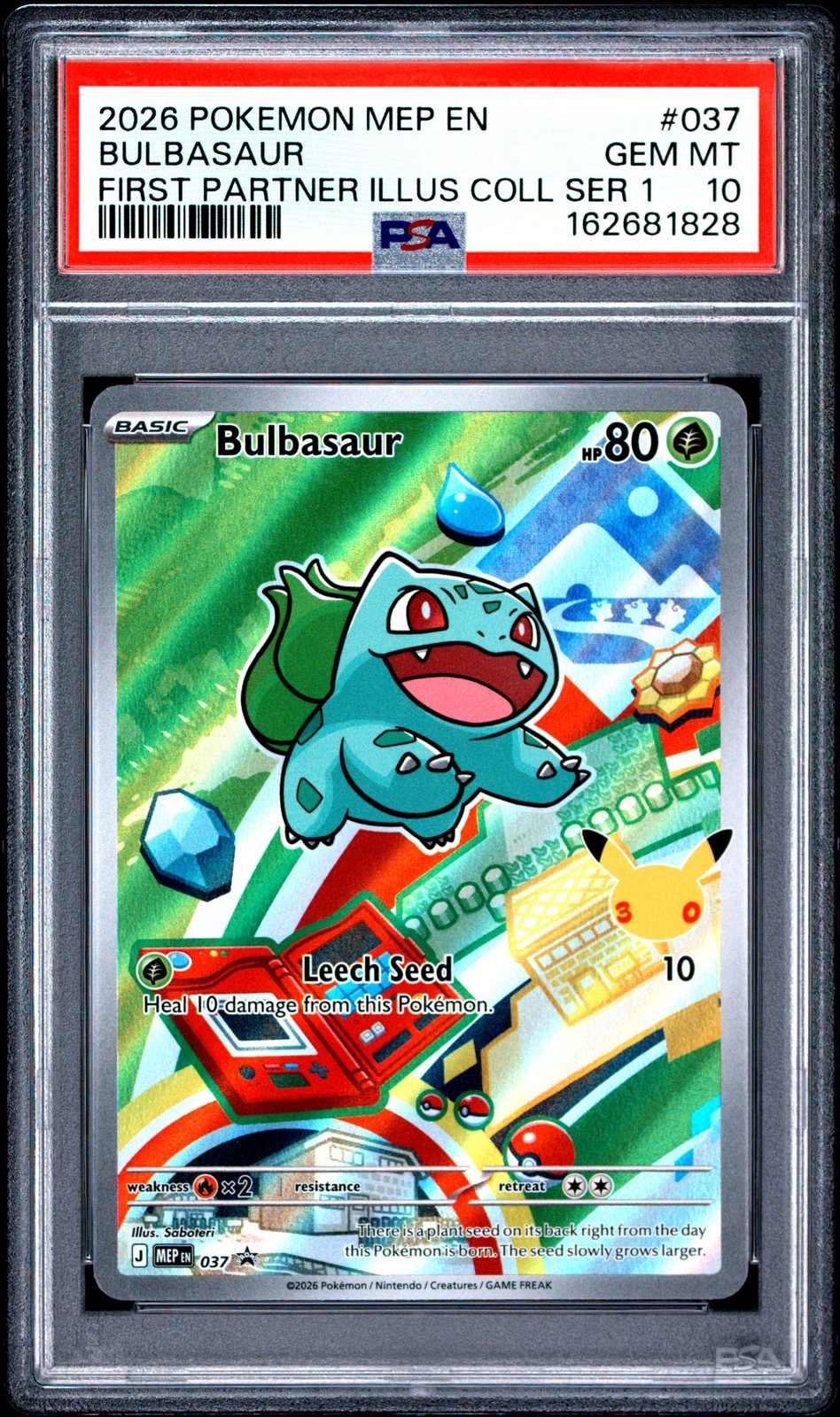 2026 POKEMON MEP EN-ME BLACK STAR PROMO #037 BULBASAUR PSA 10