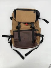 Topo Designs Rover Pack Heritage Canvas Dark Brown Leather Backpack Made In USA