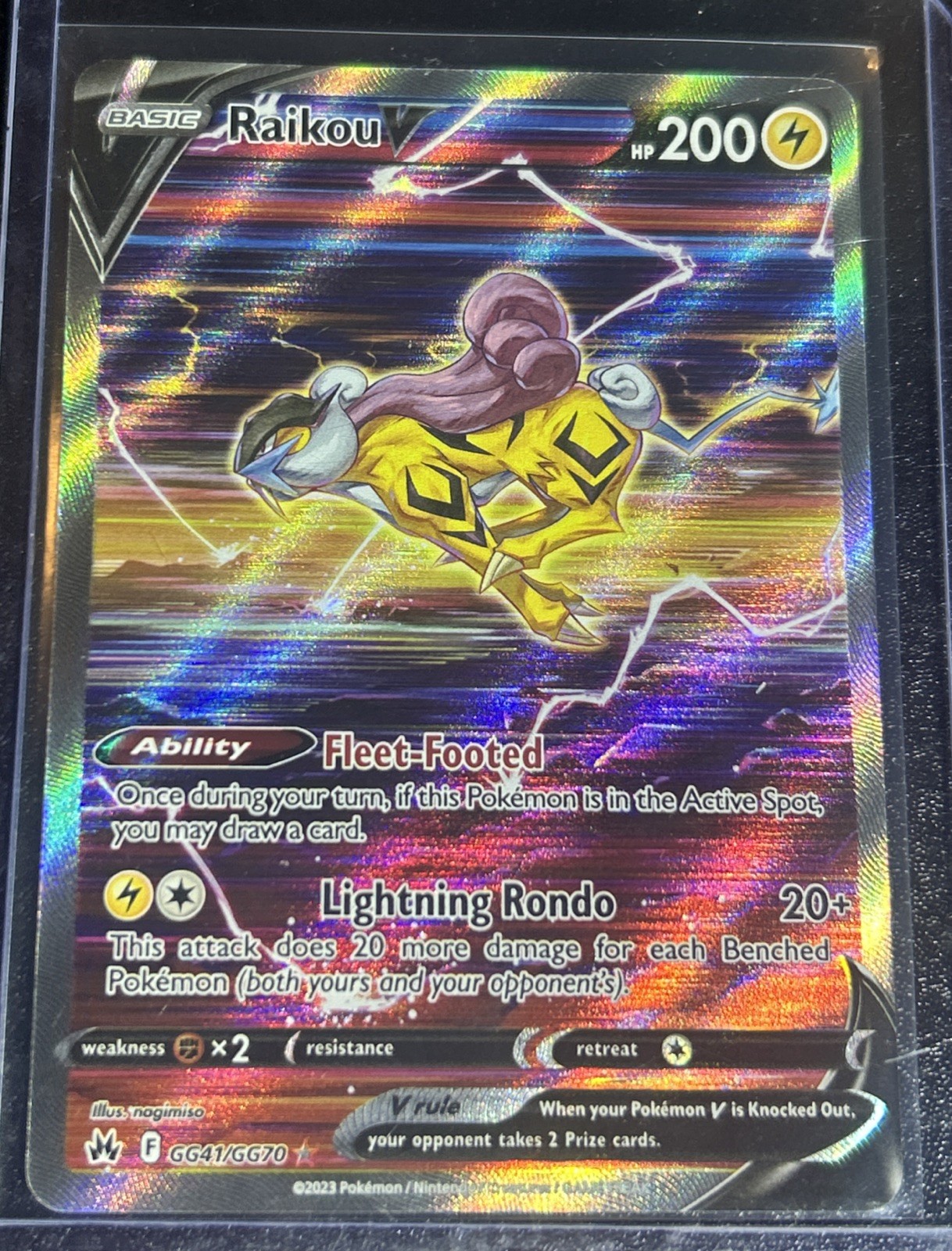 Raikou V GG41/GG70 SWSH: Crown Zenith: Galarian Gallery Holo