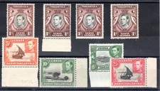 KUT 1938 sg between 131 & 140 1c to 25c GVI values UM SEE DESC