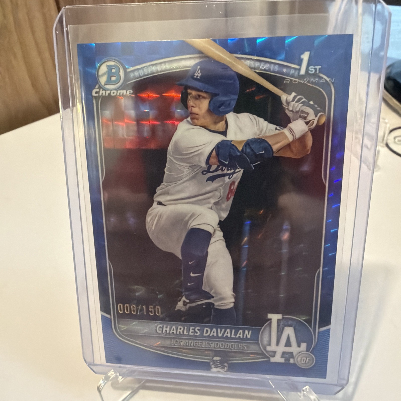 2025 Bowman Chrome Draft Charles Davalan 1st Blue /150 #BDC-96 Dodgers