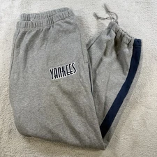 New York Yankees Sweatpants Mens 3XL Grey Fleece MLB G-III Carl Banks Joggers