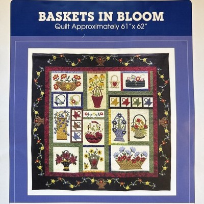 Baskets In Bloom Quilt Pattern 61 x62  Appliqué USED