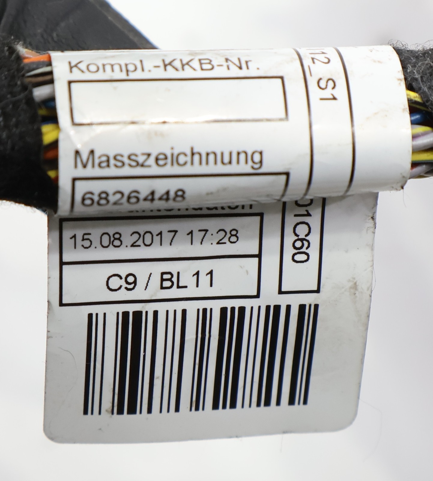 2017 BMW i8 I12 MAIN BODY WIRE WIRING HARNESS OEM