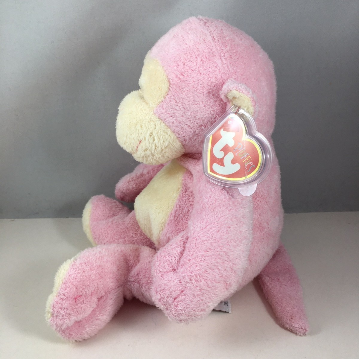 Ty Pluffies Pink Dangles Monkey Plush 2006 Sewn Eyes Soft Toy Baby