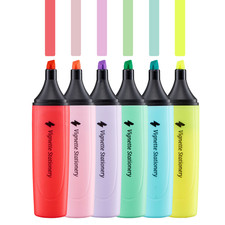 Punta resaltadora cincel colores fluorescentes y pastel para secado rápido