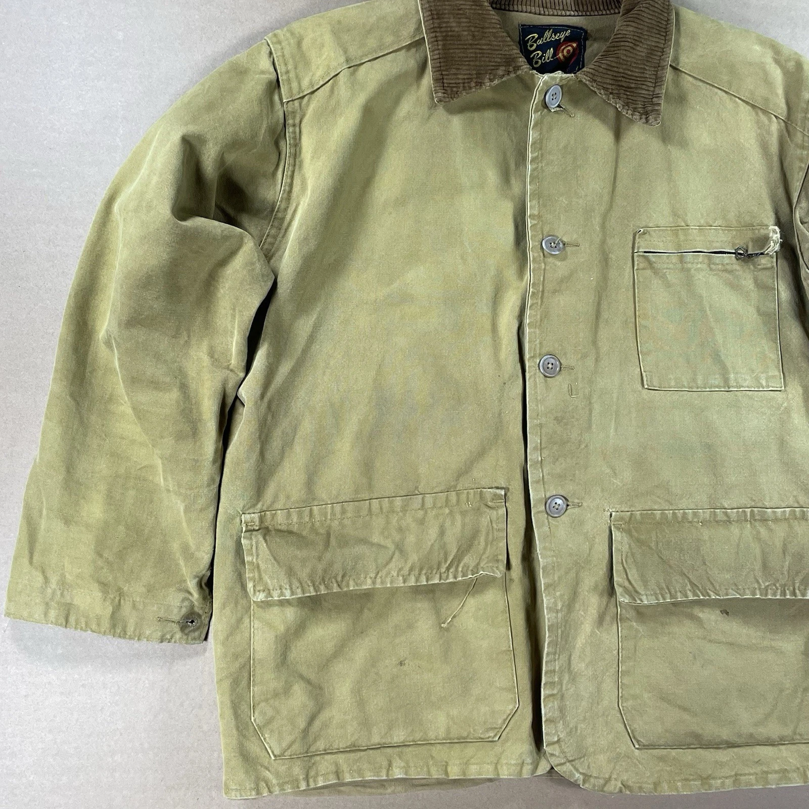 Vtg 60s Bullseye Bill Hunting Jacket Tan Duck Canvas - Mens L - like carhartt - product detail image 5