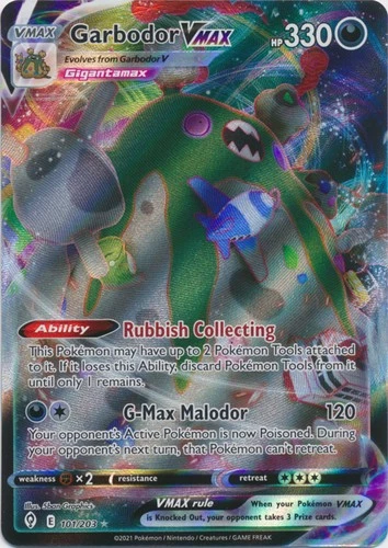 Holo Garbodor VMAX 101/203 Ultra Rare SWSH07: Evolving Skies