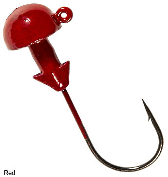 Z-Man OG332-04PK4 Og Mushroom Jigheads 3/32 Oz 4 Pack - Red for