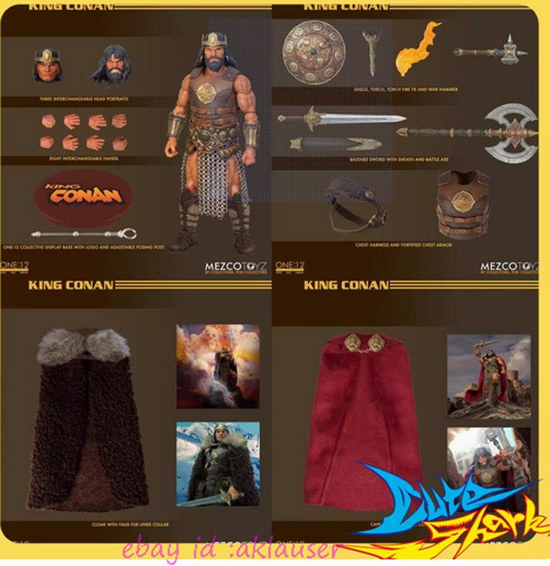 Mezco Toyz 1/12 King Conan Action Figure Toy Model In Stock | eBay
