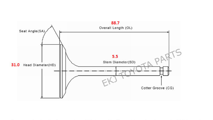 けたロー Genuine OEM Intake Valve 13711-22040 Fits 1997-2007 Toyota Corolla