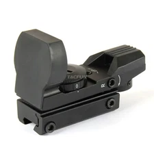 Red Reflex Sight with 4 Reticles, 3/8" Dovetail Mount for Airsoft & .22
