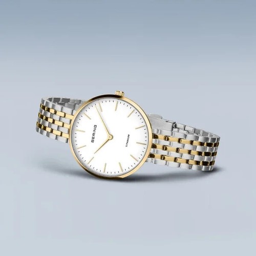 Orologio donna Bering 19334-010 titanio bicolore oro argento leggero e sottile - Imagen 6 de 7