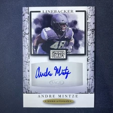 2021 Sage Hit Premier Draft Andre Mintze Black RC Autograph*