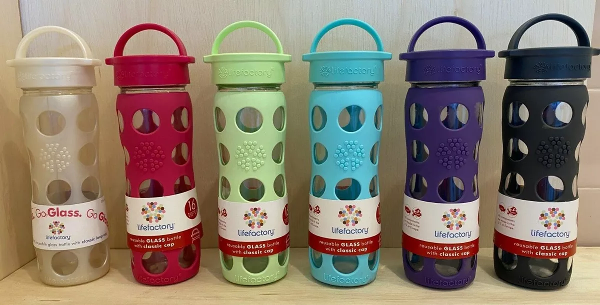 16oz Glass Water Bottle with Silicone Sleeve