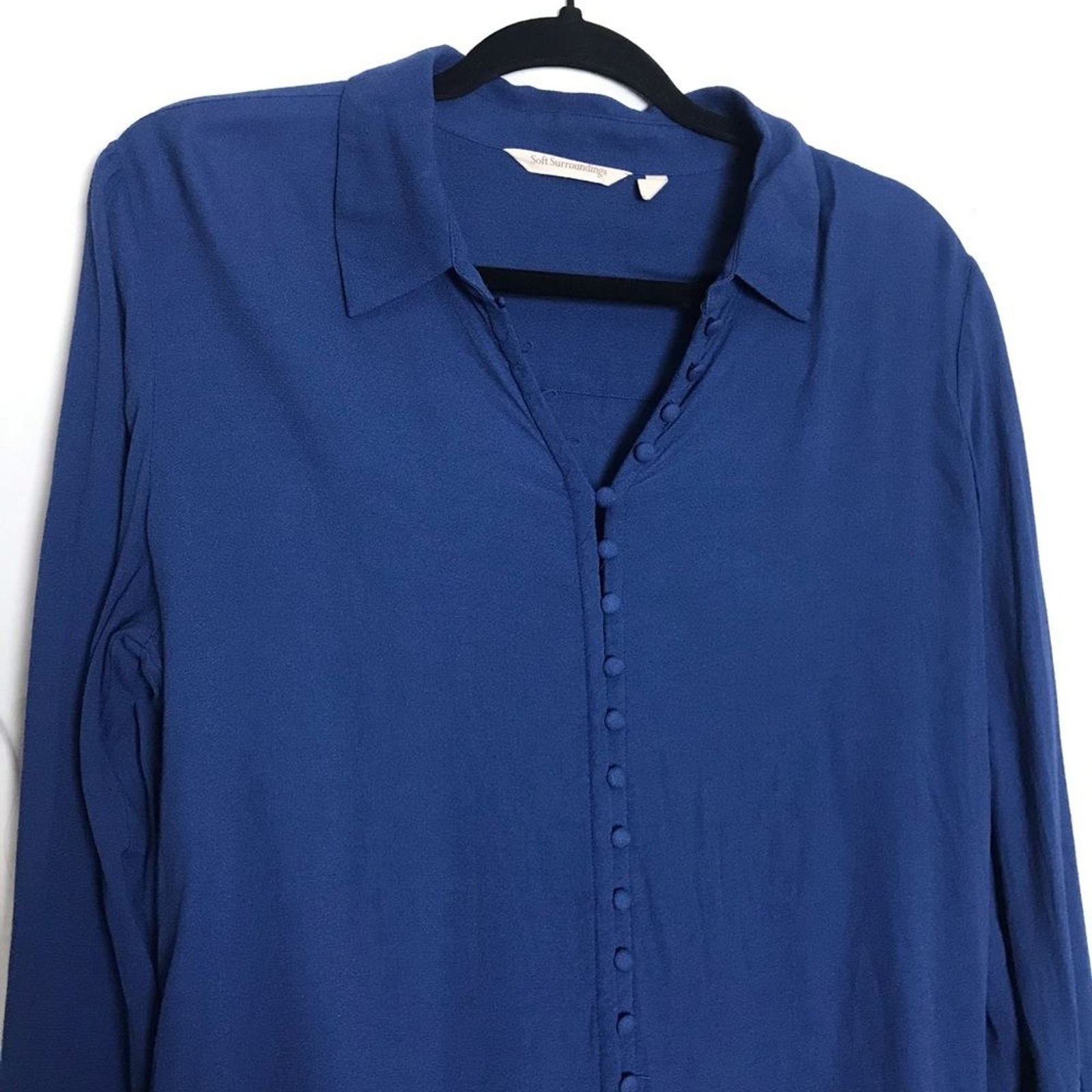 Soft Surrounding Ruffled Button Up Top Womens Siz… - image 3